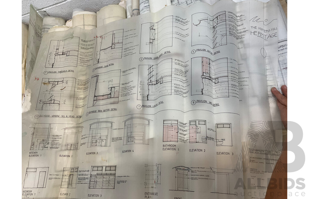 Collection of Architectural Sketches Drawings