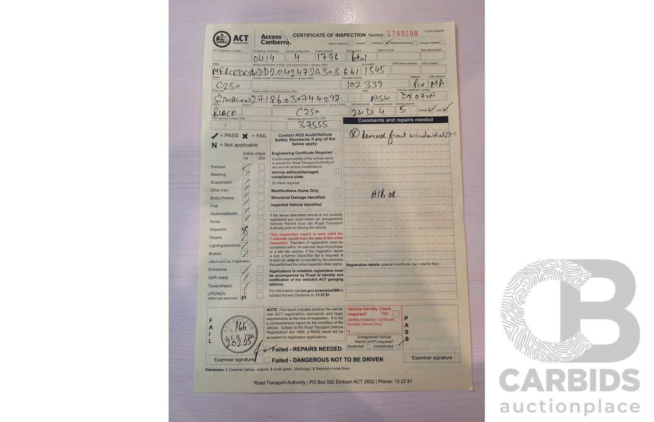 4/2014 Mercedes Benz C250 Avantgarde CGI Blue Efficiency W204 MY14 4d Wagon Obsidian Black Metallic Turbo 1.8L