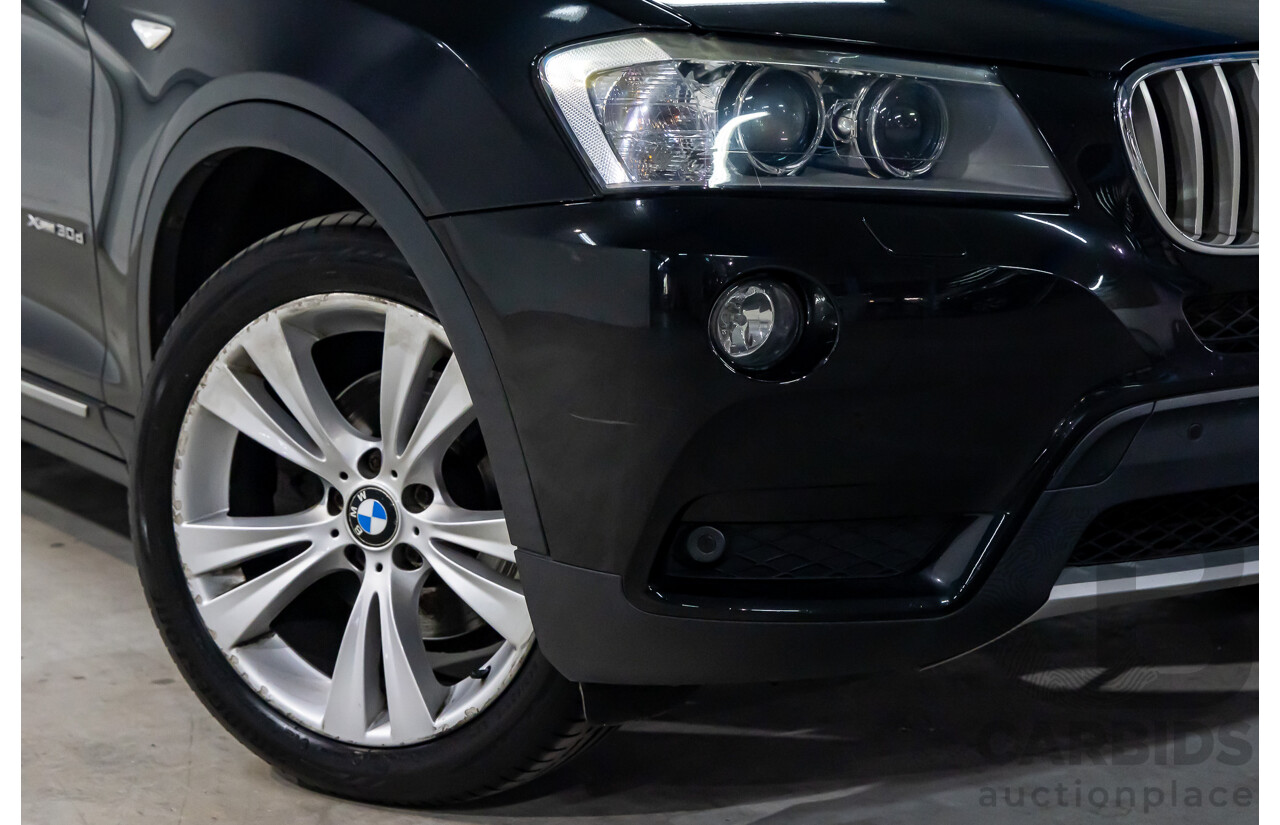 1/2012 BMW X3 Xdrive 30d (AWD) F25 4d Wagon Black Sapphire Metallic Turbo Diesel 3.0L