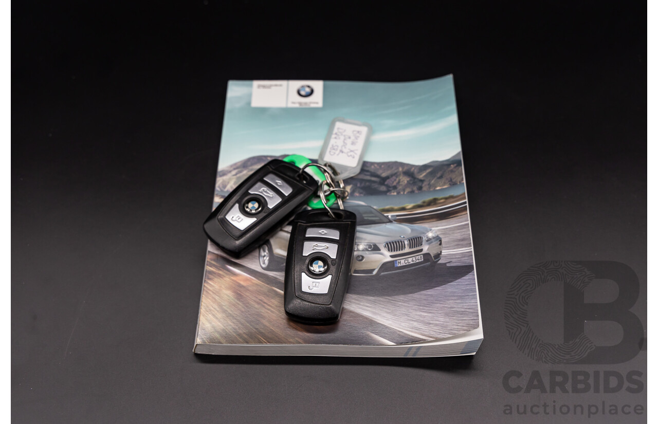 1/2012 BMW X3 Xdrive 30d (AWD) F25 4d Wagon Black Sapphire Metallic Turbo Diesel 3.0L