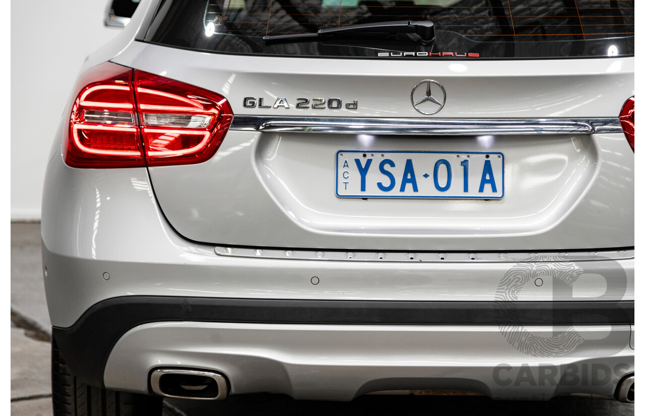10/2016 Mercedes Benz GLA220d 4matic (AWD) X156 4d Wagon Polar Silver Metallic Turbo Diesel 2.1L