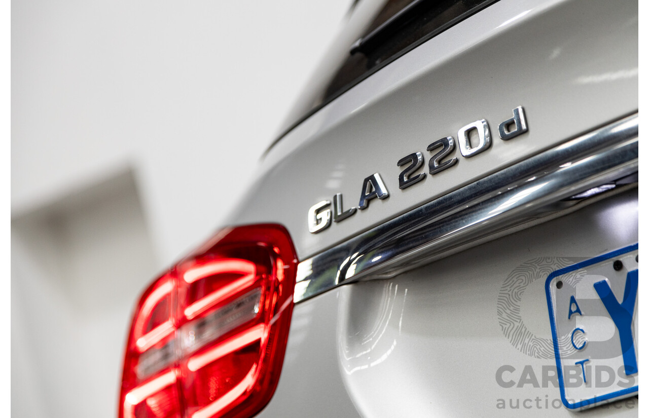 10/2016 Mercedes Benz GLA220d 4matic (AWD) X156 4d Wagon Polar Silver Metallic Turbo Diesel 2.1L