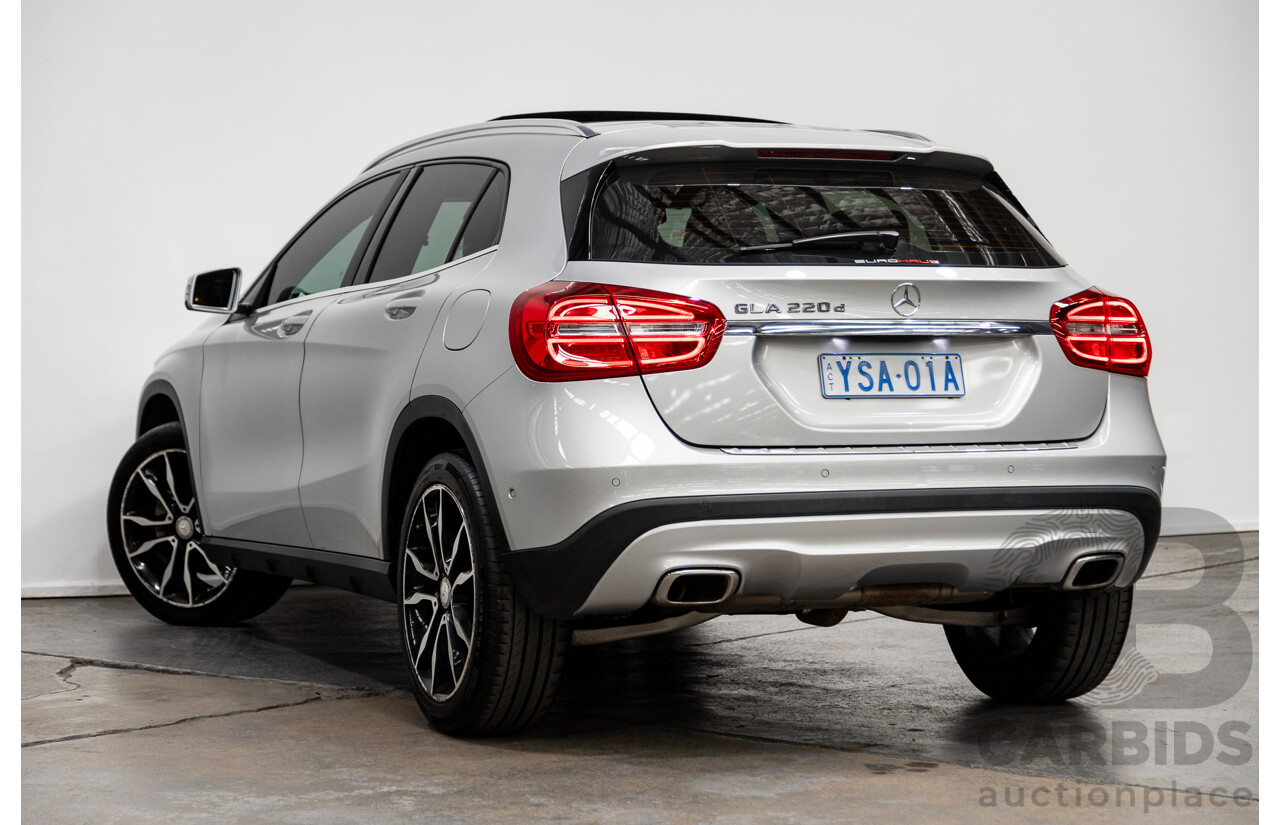 10/2016 Mercedes Benz GLA220d 4matic (AWD) X156 4d Wagon Polar Silver Metallic Turbo Diesel 2.1L