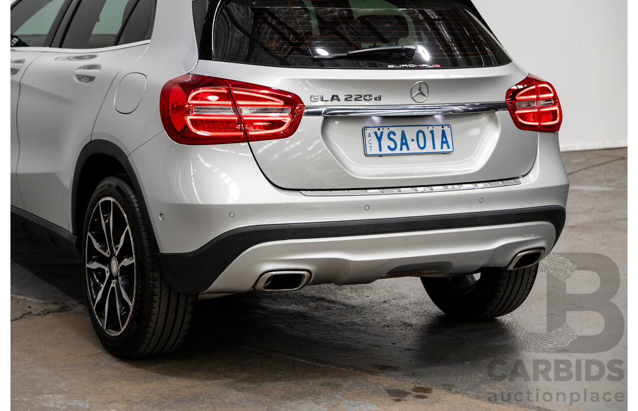 10/2016 Mercedes Benz GLA220d 4matic (AWD) X156 4d Wagon Polar Silver Metallic Turbo Diesel 2.1L