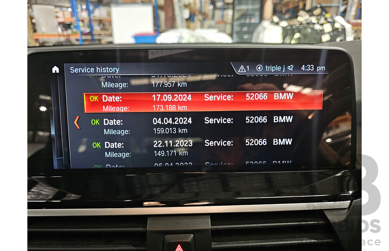 03/2018 BMW X3 xDrive 20d (4x4) G01 4d Wagon Glacier Silver Metallic Turbo Diesel 2.0L