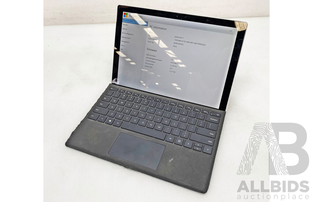 Microsoft (1866) Surface Pro 7 Intel Core I5 (1035G4) 1.10GHz-3.70GHz 4-Core CPU 128GB 12.3-Inch Touchscreen Detachable Laptop