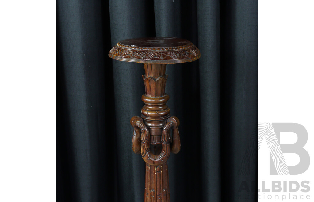 Pair of Reproduction Mahogany Jardinière Stands