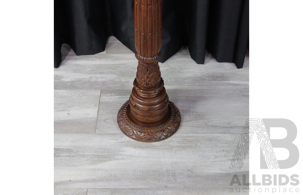 Pair of Reproduction Mahogany Jardinière Stands