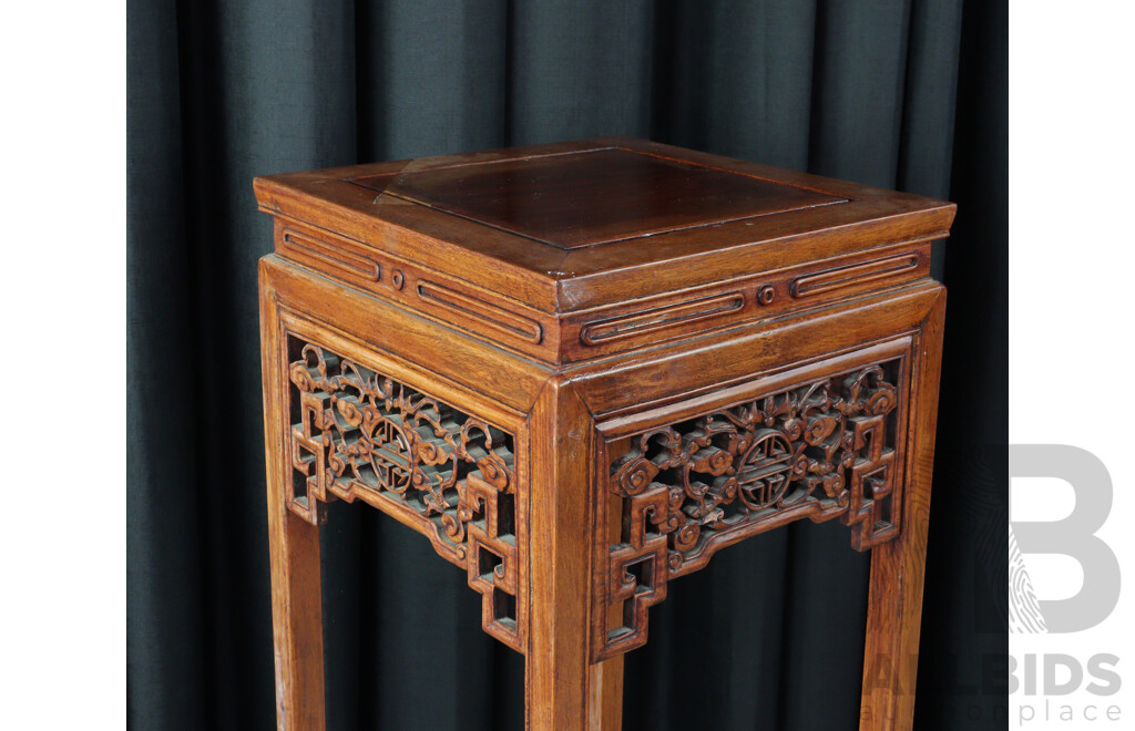 Collection of Three Chinese Hardwood Jardinière Stands