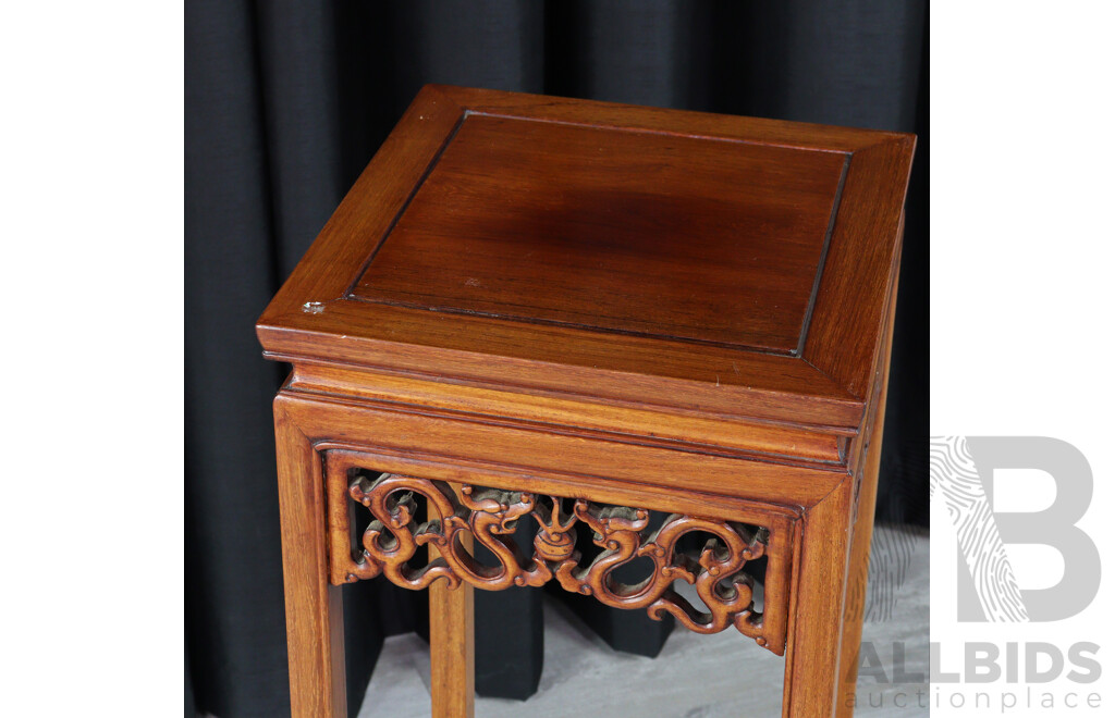 Collection of Three Chinese Hardwood Jardinière Stands