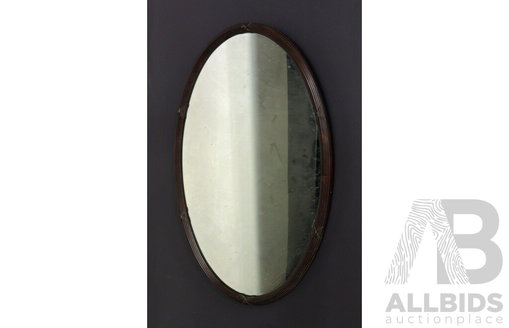 Oval Timber Framed Mirror