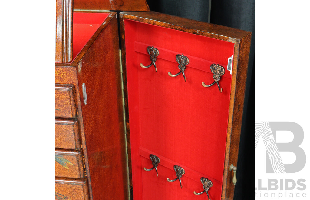 Painted Chinese Jewellery Cabinet