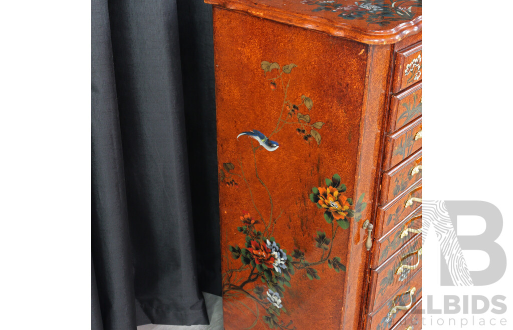 Painted Chinese Jewellery Cabinet