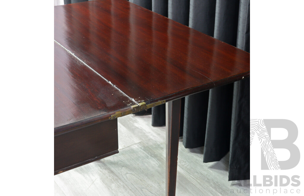 Georgian Mahogany Fold Over Card Table