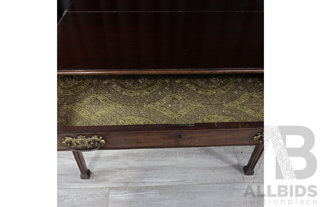 Georgian Mahogany Fold Over Card Table