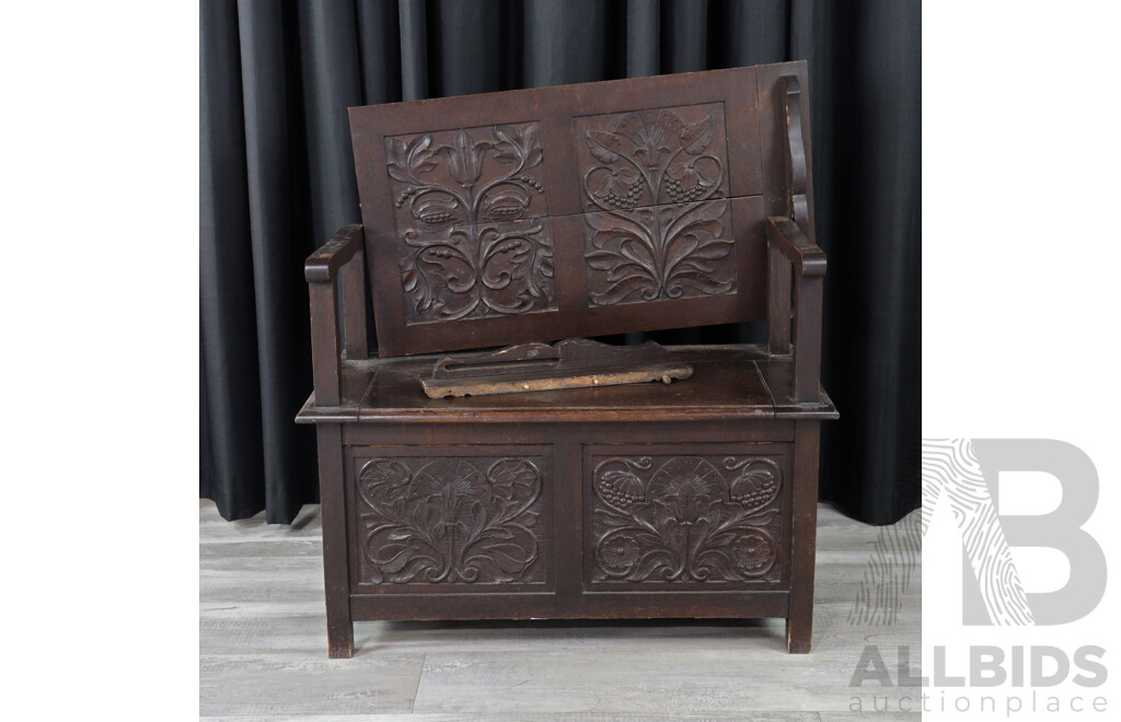 Oak Metamorphic Monks Bench