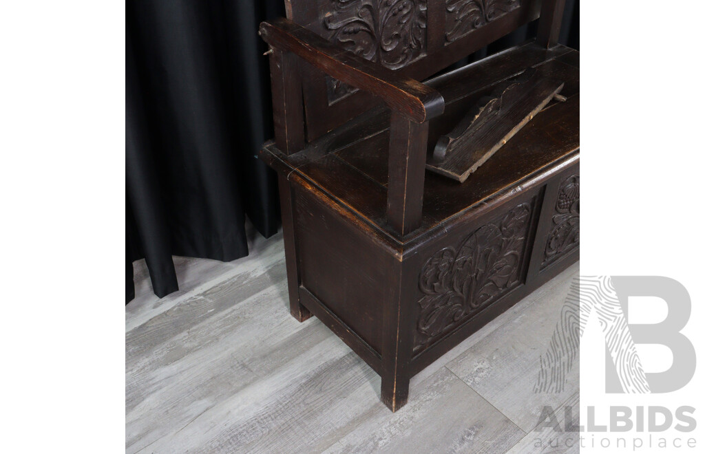 Oak Metamorphic Monks Bench