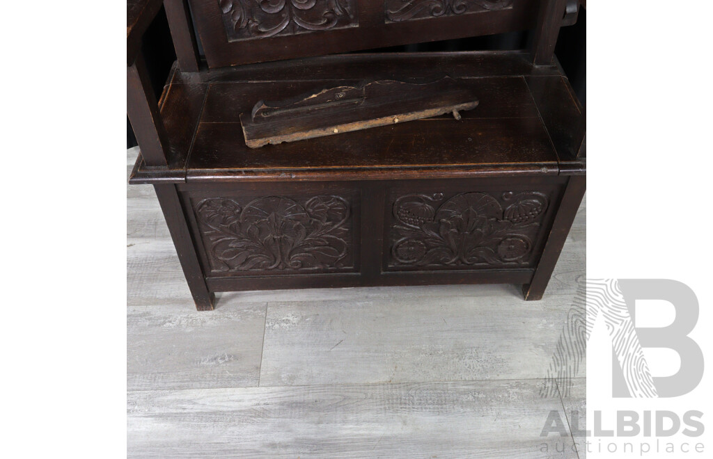 Oak Metamorphic Monks Bench