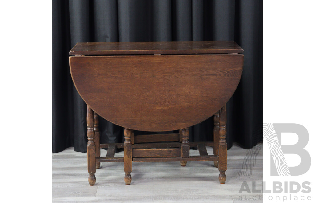 Vintage Oak Gate Leg Table