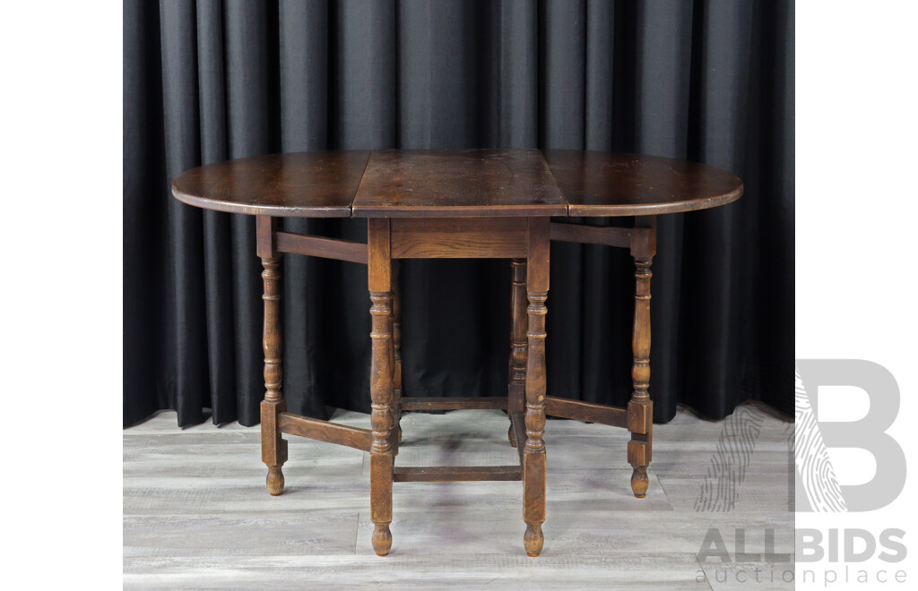 Vintage Oak Gate Leg Table