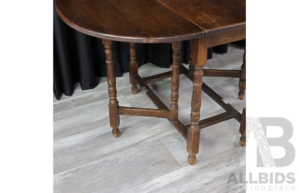 Vintage Oak Gate Leg Table