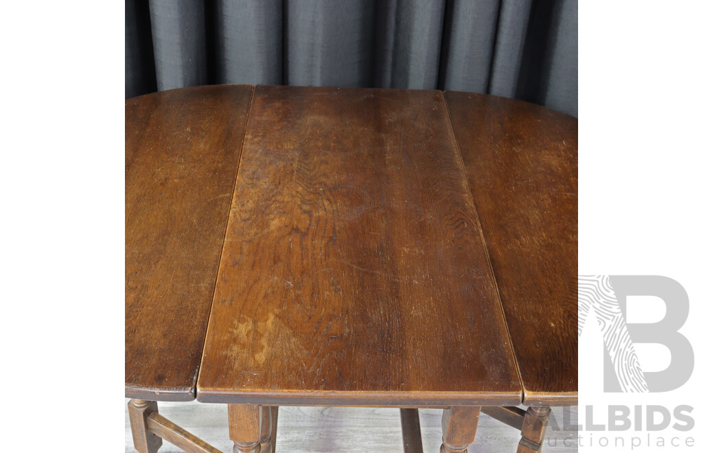 Vintage Oak Gate Leg Table