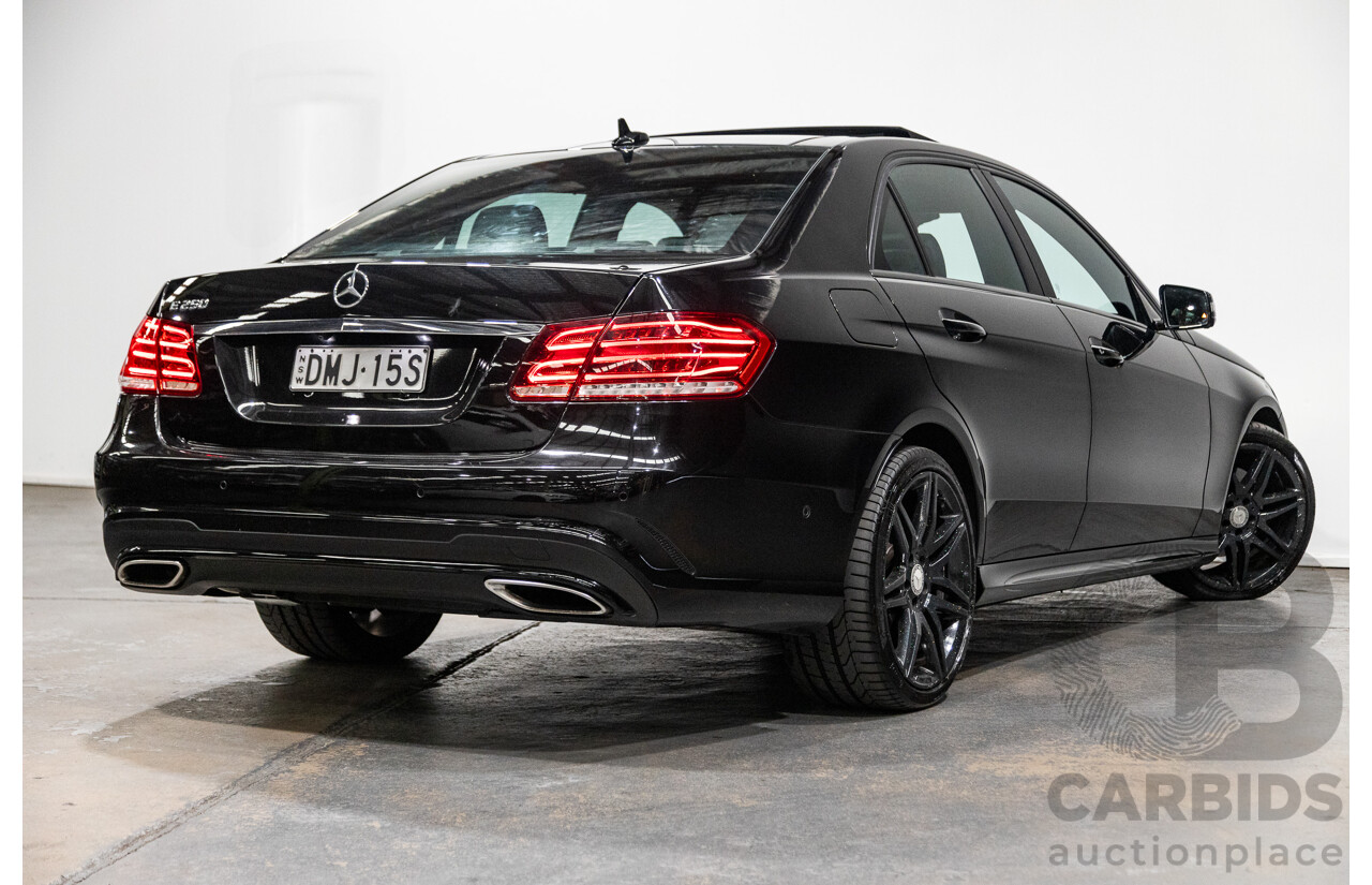 12/2015 Mercedes-Benz E250 W212 MY15 4D Sedan Obsidian Black Metallic Turbo 2.0L