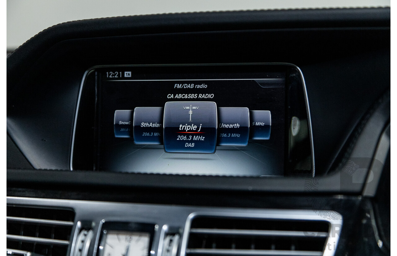 12/2015 Mercedes-Benz E250 W212 MY15 4D Sedan Obsidian Black Metallic Turbo 2.0L