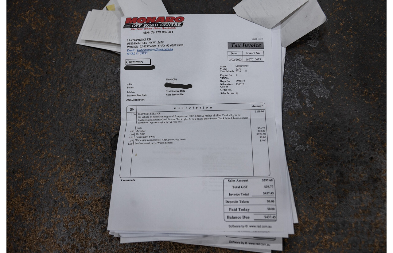 12/2015 Mercedes-Benz E250 W212 MY15 4D Sedan Obsidian Black Metallic Turbo 2.0L