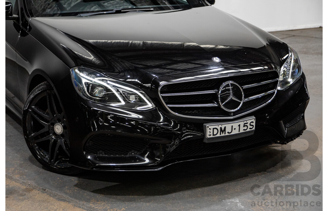 12/2015 Mercedes-Benz E250 W212 MY15 4D Sedan Obsidian Black Metallic Turbo 2.0L