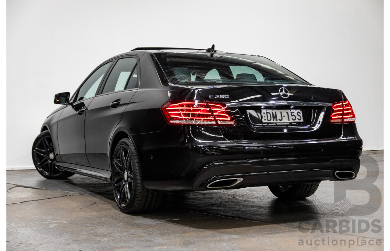 12/2015 Mercedes-Benz E250 W212 MY15 4D Sedan Obsidian Black Metallic Turbo 2.0L