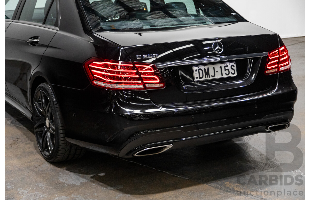 12/2015 Mercedes-Benz E250 W212 MY15 4D Sedan Obsidian Black Metallic Turbo 2.0L