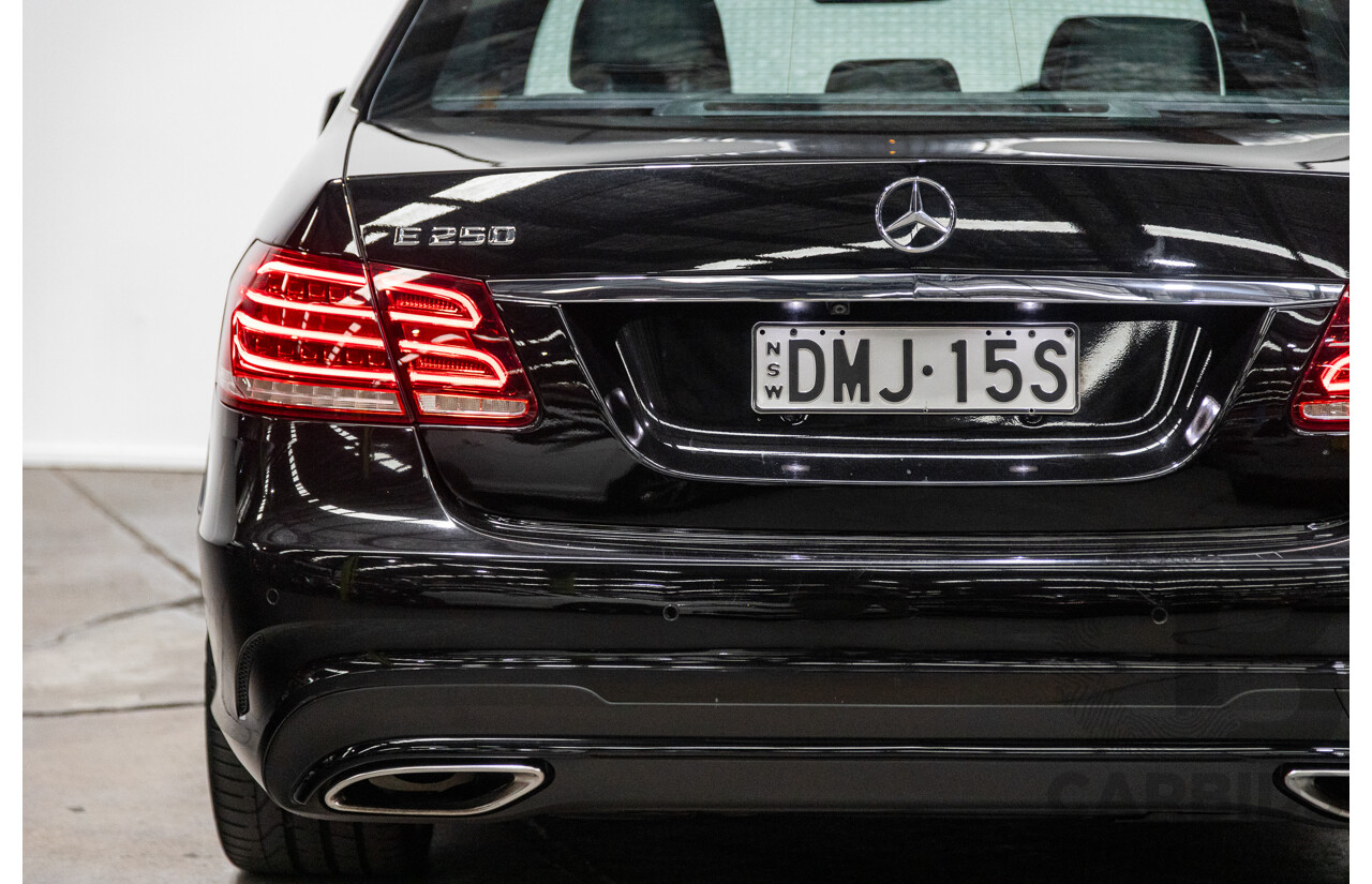 12/2015 Mercedes-Benz E250 W212 MY15 4D Sedan Obsidian Black Metallic Turbo 2.0L