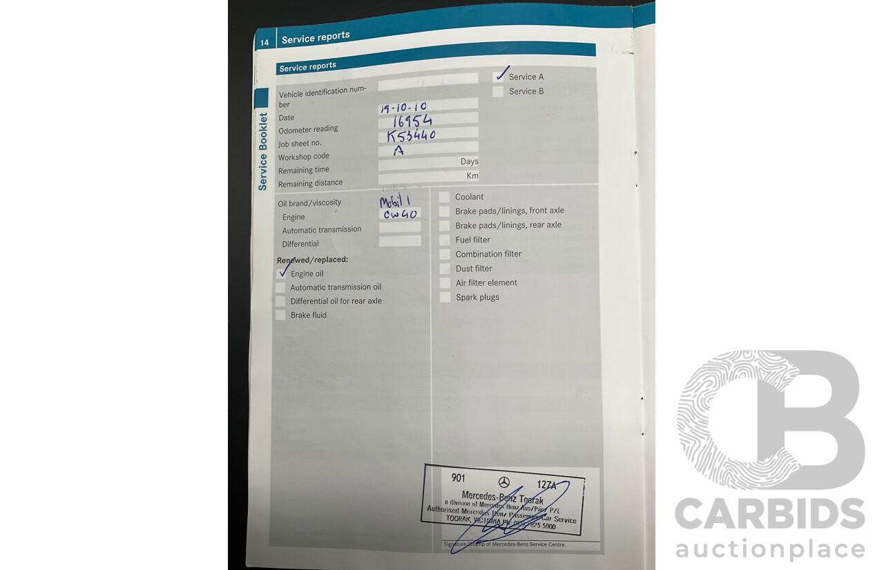 11/2009 Mercedes-Benz ML 300 CDI AMG Sports (4x4) W164 09 UPGRADE 4d Wagon Obsidian Black Metalic Turbo Diesel V6 3.0L