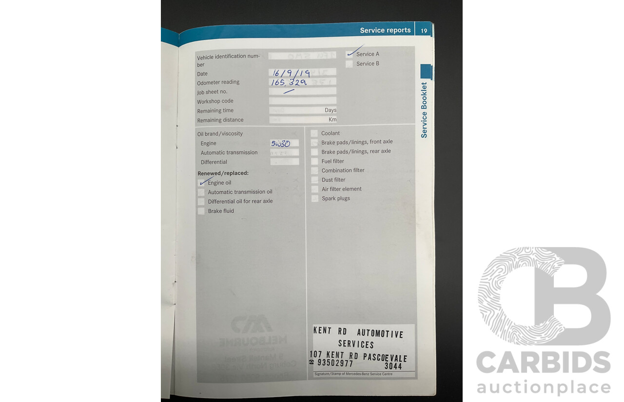 11/2009 Mercedes-Benz ML 300 CDI AMG Sports (4x4) W164 09 UPGRADE 4d Wagon Obsidian Black Metalic Turbo Diesel V6 3.0L