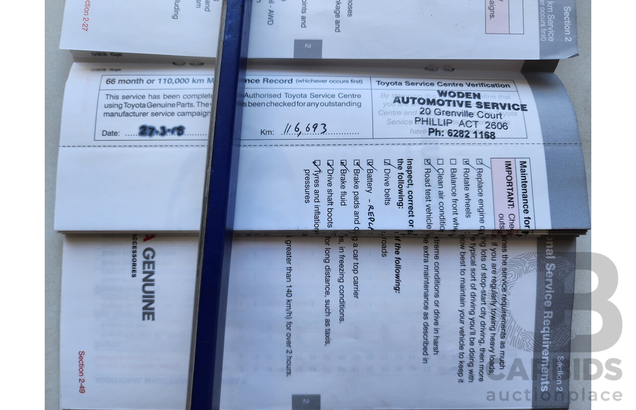 10/2011 Toyota Kluger Grande (4x4) GSU45R MY11 UPGRADE 4d Wagon Blue 3.5L