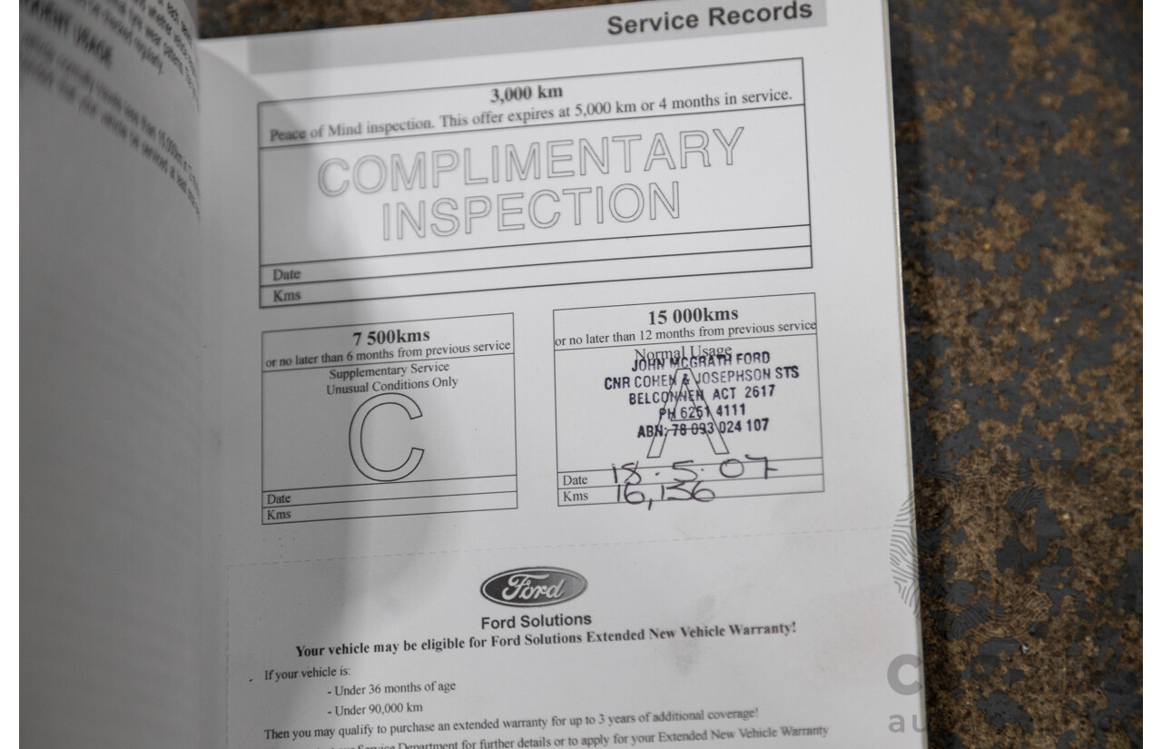 10/2006 Ford Falcon XR6 BF MKII 4d Sedan Breeze Aqua 4.0L