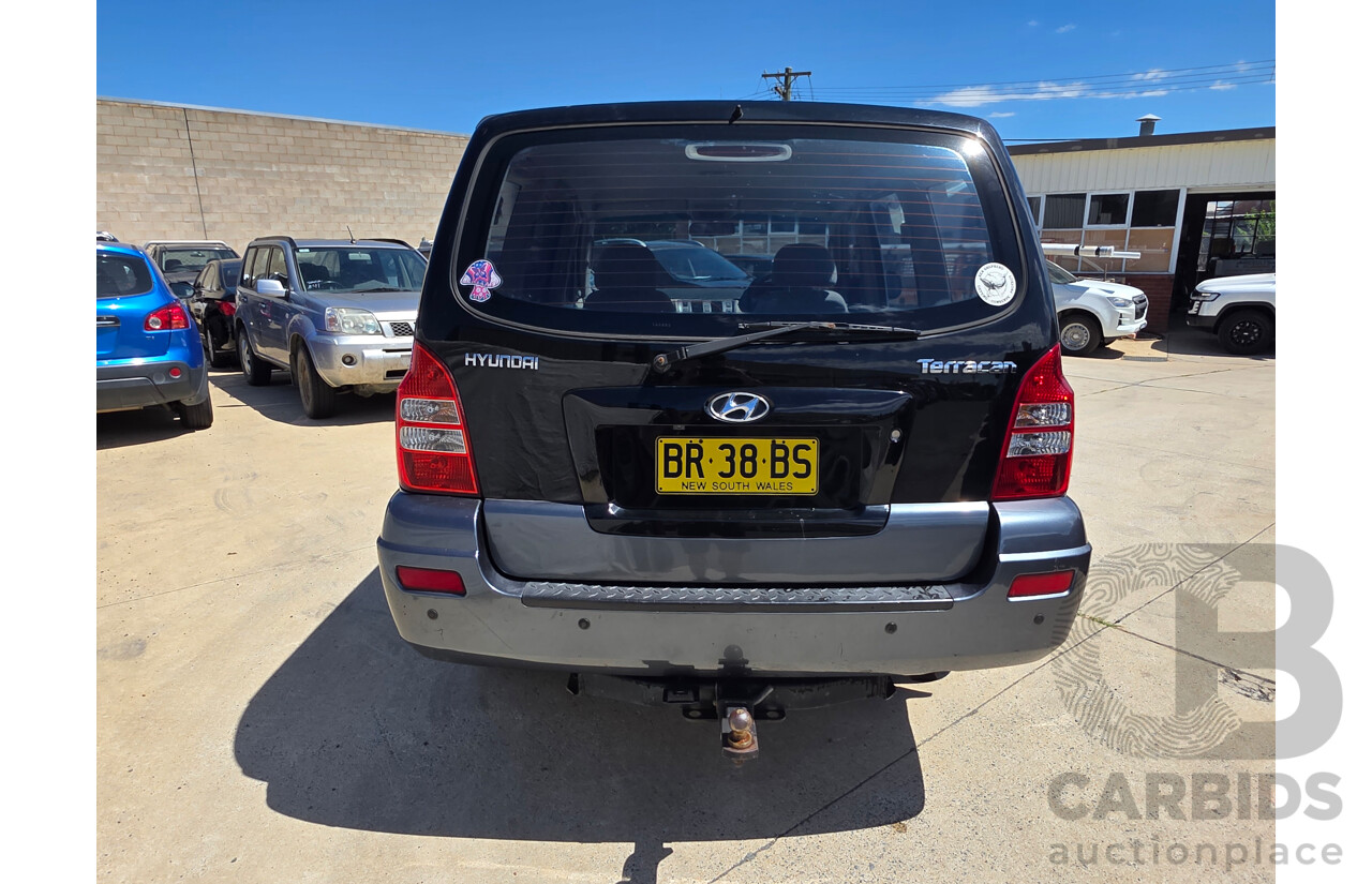 12/2004 Hyundai Terracan CRDI 4d Wagon Black Turbo Diesel 2.9L