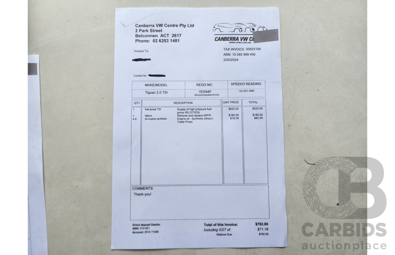 6/2011 Volkswagen Tiguan 125 TSI 5NC MY11 4d Wagon White 2.0L