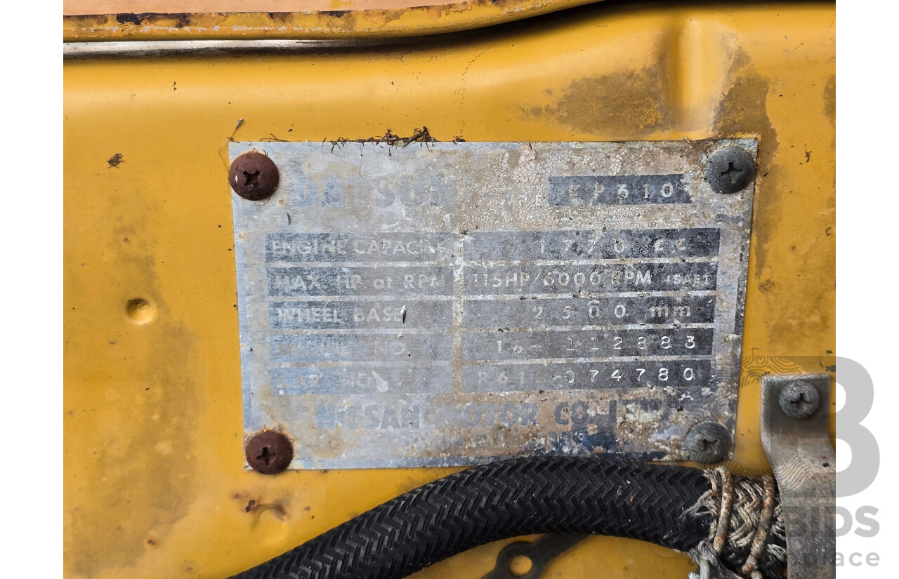 Circa 1974 Datsun 180b SSS KP610 2d Hardtop Orange 1.8L