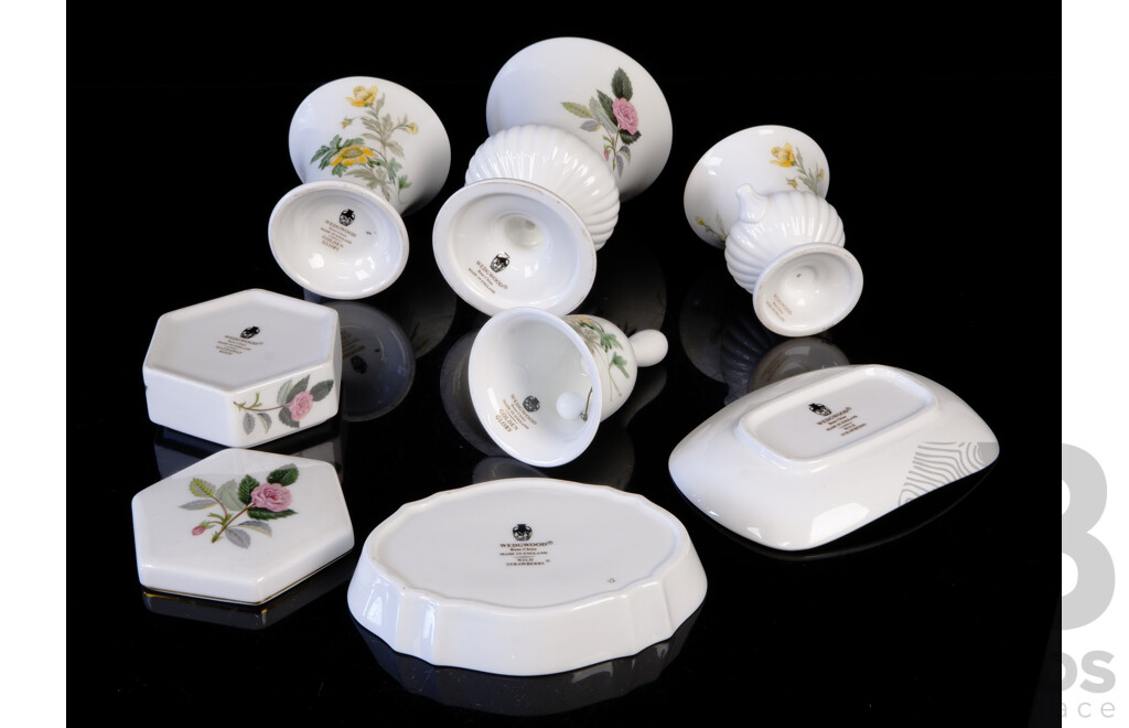 Collection Seven Pieces Wedgwood Porcelain Various Patterns