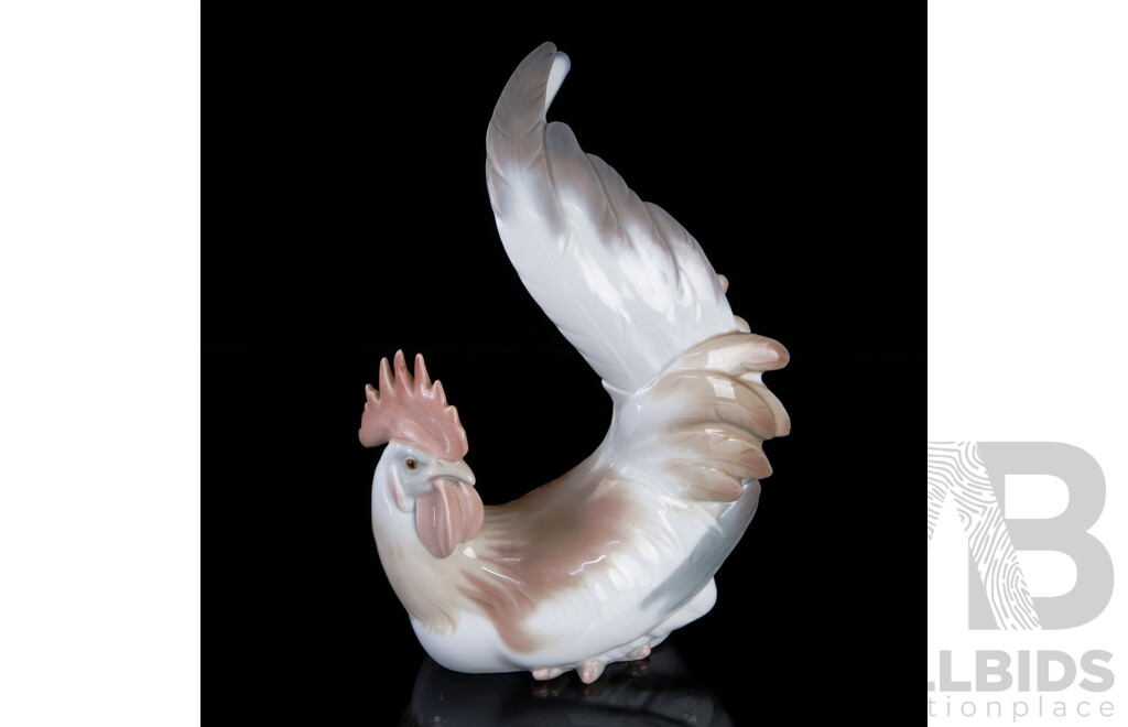 Spanish Lladro Porcelain Rooster Figure
