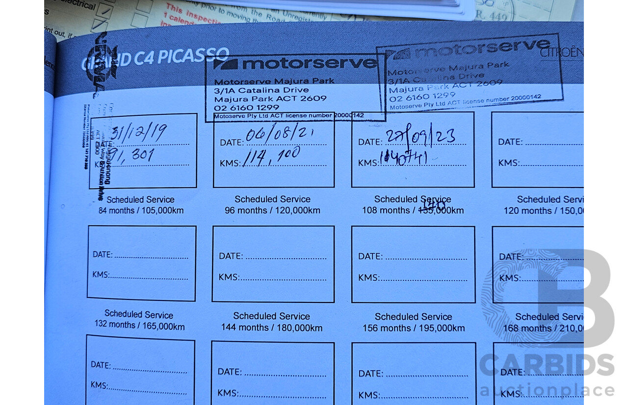 10/2014 Citroen C4 Grand Picasso Seduction MY13 4d Wagon Red Turbo Diesel 1.6L - 7 seats