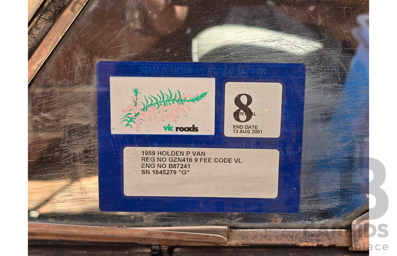 1/1959 Holden FC Panelvan Vanette 4d Wagon Adobe Beige 2.2L