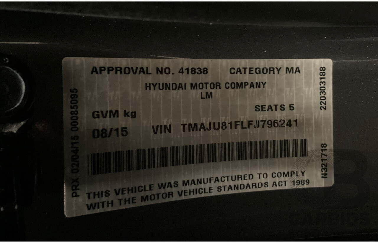 8/2015 Hyundai ix35 SE (FWD) LM SERIES II 4d Wagon Steel Grey Metallic 2.0L