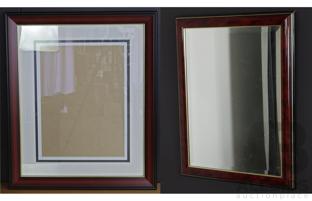 Timber Framed Mirror and Matching Frame