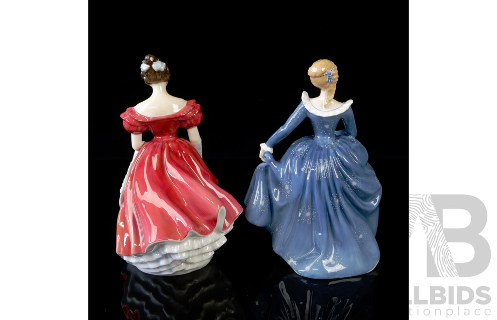 Two Vintage Royal Doulton Porcelain Lady Figures Comprising Fragrance HN 2334 & Winsome 2220