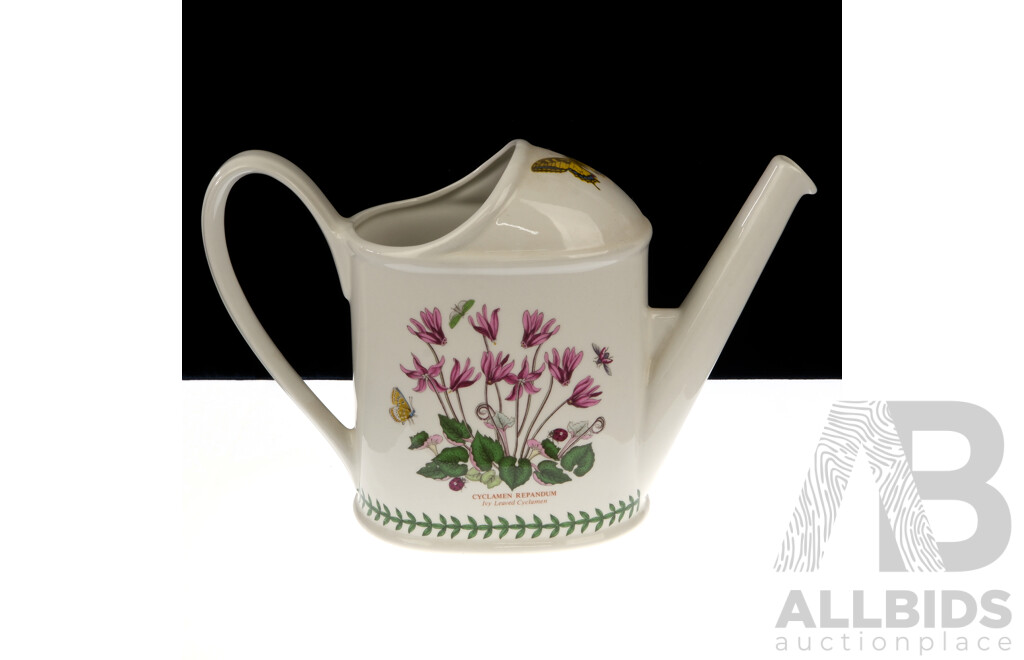 Portmeirion Watering Can in Botanic Garden Series Designed by Susan Ellis Williams in Leaved Cyclamen Pattern