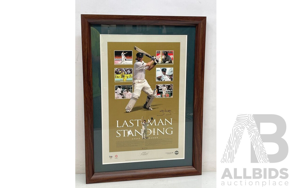 Steve Waugh Signed & Framed Last Man Standing Limited Edition Print
