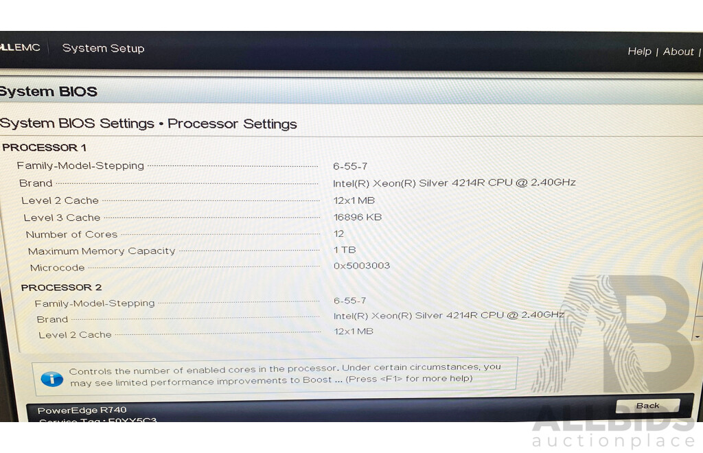 Dell EMC PowerEdge R740 Dual Intel Xeon SILVER (4214R) 2.40GHz-3.50GHz 12-Core CPU 2RU Server W/ 128GB DDR4 & 9.6TB SSD